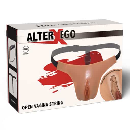 HIDDEN DESIRE - ALTER EGO TANGA VAGINA ABIERTA AJUSTABLE NATURAL - Imagen 7