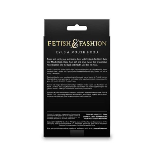 NS NOVELTIES - FETISH & FASHION PASAMONTAÑAS APERUTRA DE OJOS Y BOCA NYLON BLANCO - Imagen 2