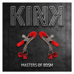 KINK - PINZAS PARA PEZONES ROJAS CON DOBLE CAMPANILLA ROJO 6 CM - piKanteo | Despierta tu lado más piKante