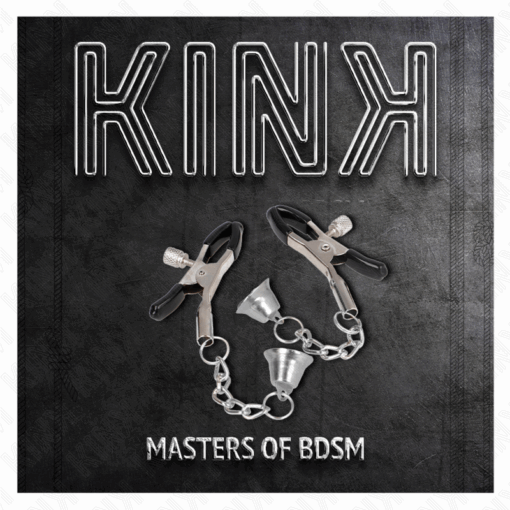 KINK - PINZAS PARA PEZONES CON COLGANTE DE CAMPANA PLATEADO 6 CM - Imagen 5