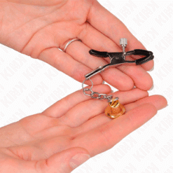 KINK - PINZAS PARA PEZONES CON COLGANTE DE CAMPANA DORADO 6 CM - piKanteo | Despierta tu lado más piKante