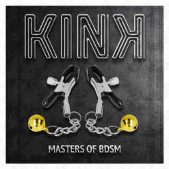 KINK - PINZAS PARA PEZONES CON COLGANTE DE CASCABEL DORADO 6 CM - piKanteo | Despierta tu lado más piKante