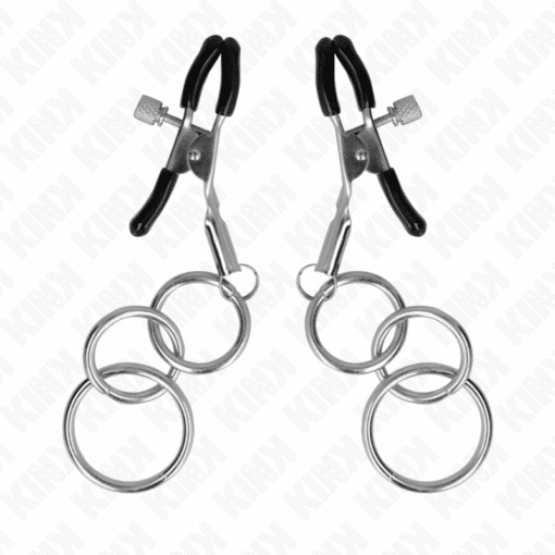 KINK - PINZAS PARA PEZONES CON 3 AROS 6 CM - Imagen 2