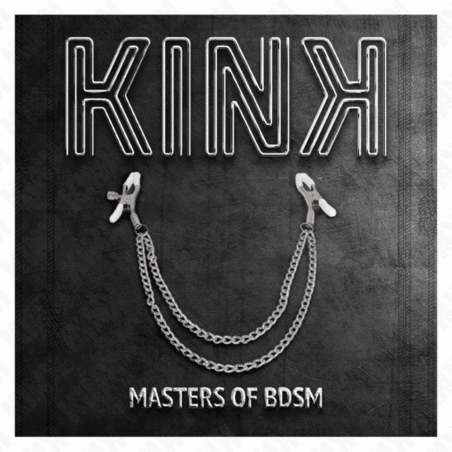 KINK - PINZAS PARA PEZONES CON DOBLE CADENA FINA PLATEADO 20/23 CM - Imagen 5