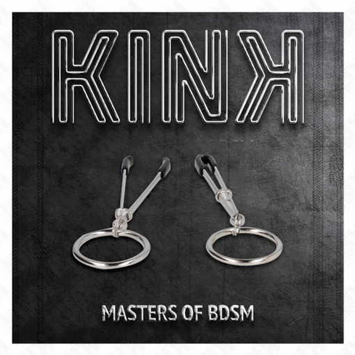 KINK - PINZAS PARA PEZONES FINA CON ARO PLATEADO 7 CM - Imagen 5
