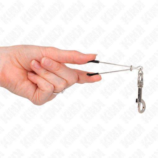 KINK - PINZAS PARA PEZONES FINA CON GANCHO PLATEADO 7 CM - Imagen 4