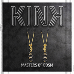 KINK - PINZAS PARA PEZONES DORADA FINA CON TRIPLE BOLA DE VIDRIO NEGRO 7 CM - piKanteo | Despierta tu lado más piKante