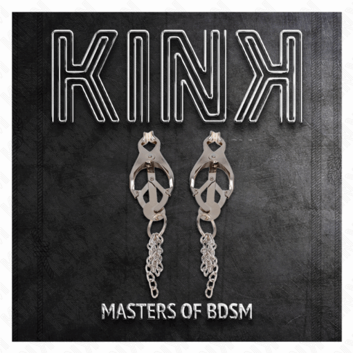 KINK - PINZAS PARA PEZONES ESTILO JAPONÉS CON CADENAS PLATEADO - Imagen 5
