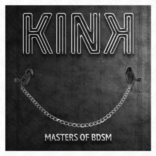 KINK - PINZAS PARA PEZONES PLANAS NEGRO CON CADENA PLATEADO 30 CM - Imagen 5