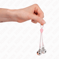 KINK - PINZAS PARA PEZONES LUMINOSAS FORMA CALABERA CON CASCABEL SONORO AJUSTABLE ROSA / PLATEADO - piKanteo | Despierta tu lado más piKante