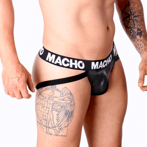 MACHO - MX25NC JOCK CUERO NEGRO xl - Imagen 2