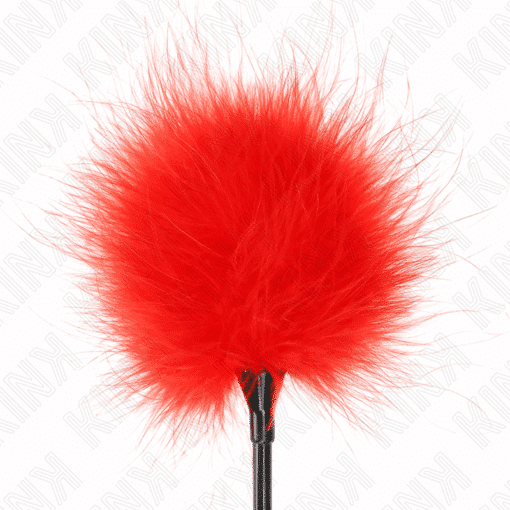KINK - PLUMAS PARA COSQUILLAS ROJO USADO PARA EL KIT BONDAGE 27 CM - Imagen 3
