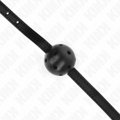 KINK - MORDAZA DE BOLA 4.5 CM TRANSPIRABLE SIMPLICITY NEGRO 62 x 1.5 CM - piKanteo | Despierta tu lado más piKante