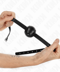 KINK - MORDAZA DE BOLA 4.5 CM TRANSPIRABLE SIMPLICITY NEGRO 62 x 1.5 CM