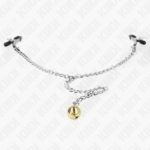 KINK - PINZAS PARA PEZONES CON CAMPANA DORADO Y CADENA 30 CM - Imagen 3