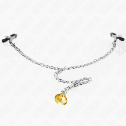 KINK - PINZAS PARA PEZONES CON CAMPANA CASCABEL DORADO Y CADENA 30 CM - piKanteo | Despierta tu lado más piKante