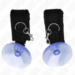 KINK - MUÑEQUERAS CON VENTOSA NEGRO AJUSTABLE 29-40 CM X 5 CM - piKanteo | Despierta tu lado más piKante
