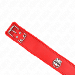 KINK - COLLAR CON CORREA 116 CM CON TACHUELAS PLATEADAS MODELO 4 ROJO AJUSTABLE 40-48 CM X 6 CM - piKanteo | Despierta tu lado más piKante