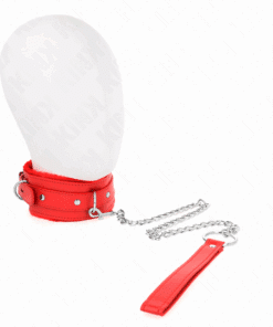 KINK - COLLAR CON CORREA 65 CM CON RESTRICCIONES ROJO AJUSTABLE 36-42 CM X 5.5 CM