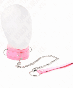 KINK - COLLAR CON CORREA 65 CM CON RESTRICCIONES ROSA AJUSTABLE 36-42 CM X 5.5 CM