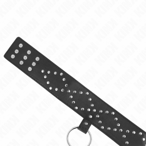 KINK - COLLAR CON CORREA 65 CM CON TACHUELAS PLATEADAS MODELO 3 AJUSTABLE 36-43 CM X 5 CM - Imagen 6