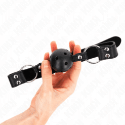 Alternative view of KINK - MORDAZA DE BOLA 4 CM TRANSPIRABLE CON DOBLE REMACHE MODELO 1 NEGRO 62 x 2.5 CM AJUSTABLE 42-58 CM
