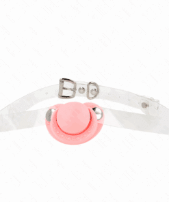 KINK - MORDAZA FORMA CHUPETE 5.5 x 4 CM ROSA AJUSTABLE 43-60 CM