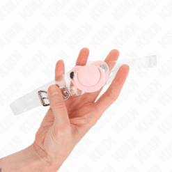 KINK - MORDAZA FORMA CHUPETE 5.5 x 4 CM ROSA AJUSTABLE 43-60 CM - piKanteo | Despierta tu lado más piKante