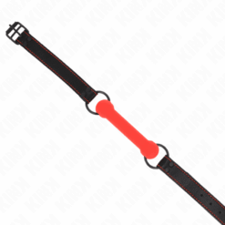 KINK - MORDAZA FORMA DE HUESO CON CORREA POLIPIEL ROJO AJUSTABLE 41-57 CM - piKanteo | Despierta tu lado más piKante