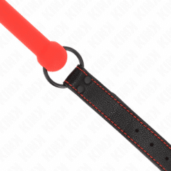 KINK - MORDAZA FORMA DE HUESO CON CORREA POLIPIEL ROJO AJUSTABLE 41-57 CM - piKanteo | Despierta tu lado más piKante