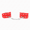 KINK - MUÑEQUERAS CON DOBLE LÍNEA DE TACHUELAS AJUSTABLE ROJO