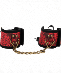 KINK - MUÑEQUERAS DISEÑO ESCÁNDALO ROJO-NEGRO DETALLE LAZO 24.5 CM X 6.5 CM