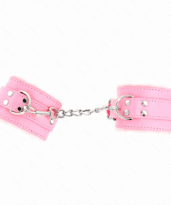 KINK - MUÑEQUERAS FORRADAS ROSA CON CORREA ROSA AJUSTABLE 20-29 CM X 5.5 CM