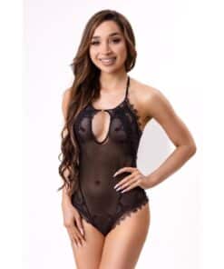 LIVCO CORSETTI FASHION - DAIANA 20248 BODYSTOCKING CROTCHLESS NEGRO L/XL