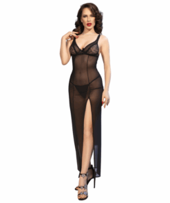 CHILIROSE - CR 4723 BABYDOLL LARGO & TANGA NEGRO S