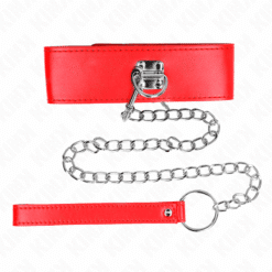 KINK - COLLAR CON CORREA 65 CM ANCHO ROJO AJUSTABLE 33.5-41 CM X 5 CM - piKanteo | Despierta tu lado más piKante