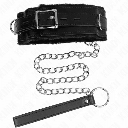 KINK - COLLAR CON CORREA 65 CM CON RESTRICCIONES NEGRO AJUSTABLE 36-42 CM X 5.5 CM - Imagen 5