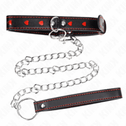 KINK - COLLAR CON CORREA 65 CM DETALLES CORAZÓN 52.5 X 2.5 CM - piKanteo | Despierta tu lado más piKante