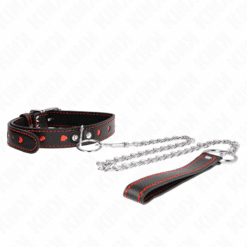 KINK - COLLAR CON CORREA 65 CM DETALLES CORAZÓN 52.5 X 2.5 CM - piKanteo | Despierta tu lado más piKante