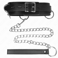KINK - COLLAR CON CORREA 80 CM ESCLAVITUD 3 ANILLOS 53 X 5 CM - piKanteo | Despierta tu lado más piKante