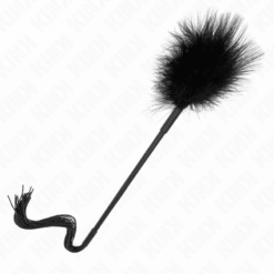 KINK - LÁTIGO DE SILICONA CON PLUMAS PARA COSQUILLAS 47 CM - piKanteo | Despierta tu lado más piKante