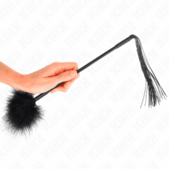 KINK - LÁTIGO DE SILICONA CON PLUMAS PARA COSQUILLAS 47 CM - piKanteo | Despierta tu lado más piKante
