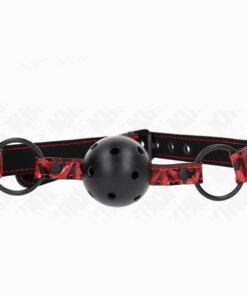 KINK - MORDAZA DE BOLA 4.5 CM CON PATRÓN DE DIAMANTE MODELO 2 64.5 CM AJUSTABLE 42- 60 CM