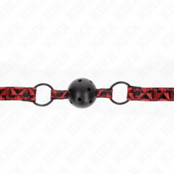 KINK - MORDAZA DE BOLA 4.5 CM CON PATRÓN DE DIAMANTE MODELO 2 64.5 CM AJUSTABLE 42- 60 CM - piKanteo | Despierta tu lado más piKante