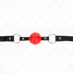 KINK - MORDAZA DE BOLA 4.5 CM ROJA DURA HUECA MODELO 1 63.5 X 2 CM - piKanteo | Despierta tu lado más piKante