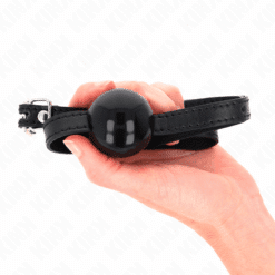 KINK - MORDAZA DE BOLA 4 CM SÓLIDA SIMPLE NEGRO 65 x 1.5 CM - piKanteo | Despierta tu lado más piKante