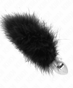 KINK - PLUG ANAL 11 x 7 CM ACERO INOXIDABLE CON PLUMA 11 CM