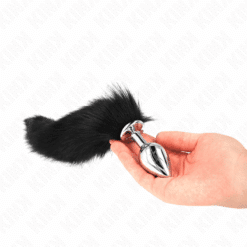 KINK - PLUG ANAL TALLA M 8 X 3.5 CM CON COLA SINTÉTICA 40 CM NEGRO - piKanteo | Despierta tu lado más piKante