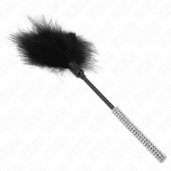 KINK - PLUMAS PARA COSQUILLAS CON MANGO DE DIAMANTES DE IMITACIÓN 27 CM - piKanteo | Despierta tu lado más piKante