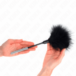 KINK - PLUMAS PARA COSQUILLAS CON MANGO DE DIAMANTES DE IMITACIÓN 27 CM - piKanteo | Despierta tu lado más piKante